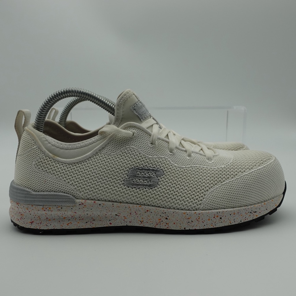 Sketchers Bulkin Balran Women Size 8 White Composite Toe Sneakers Work